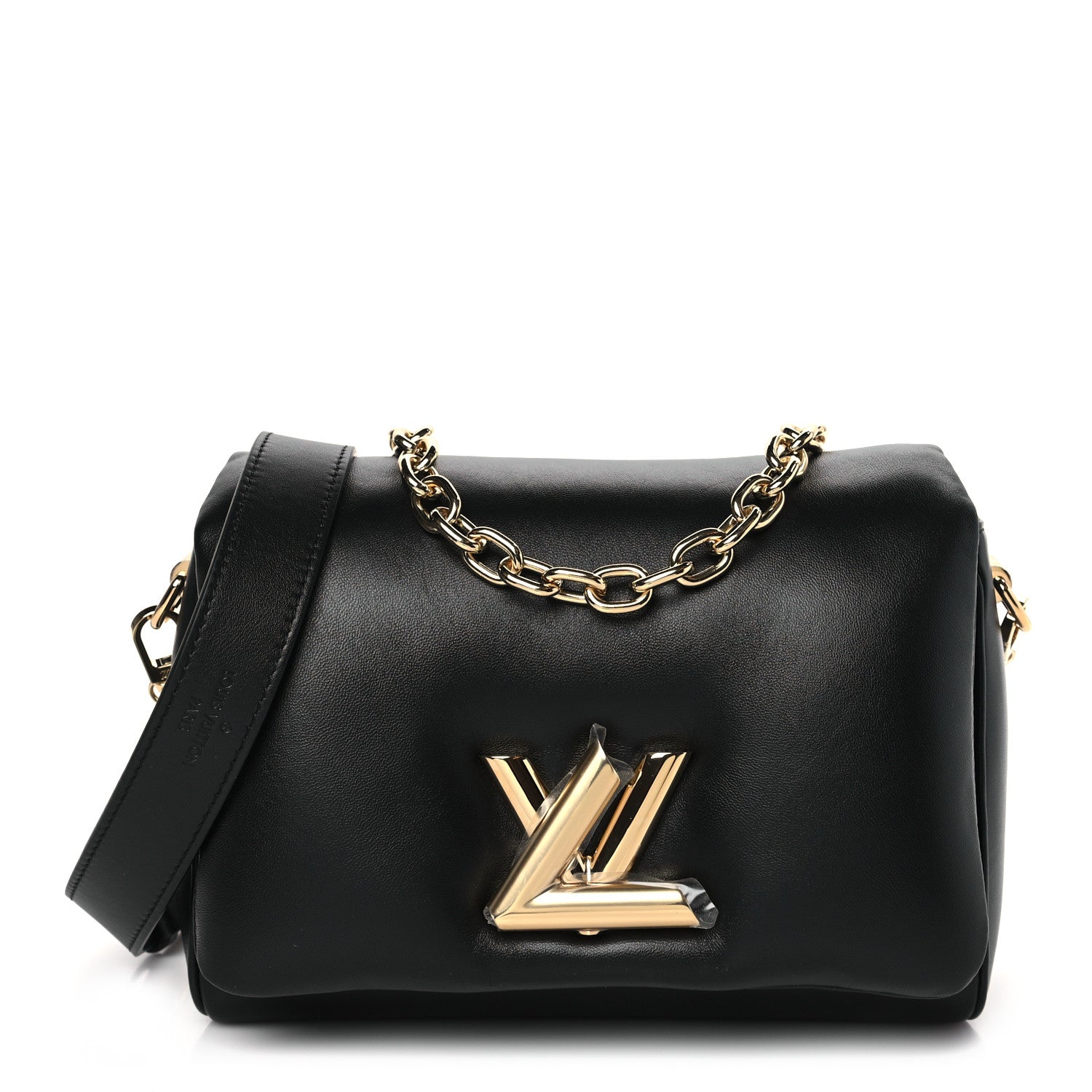 Louis Vuitton Shiny Lambskin Twist MM Black 1 of 8