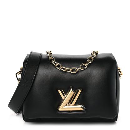 Louis Vuitton Shiny Lambskin Twist MM Black 1 of 8