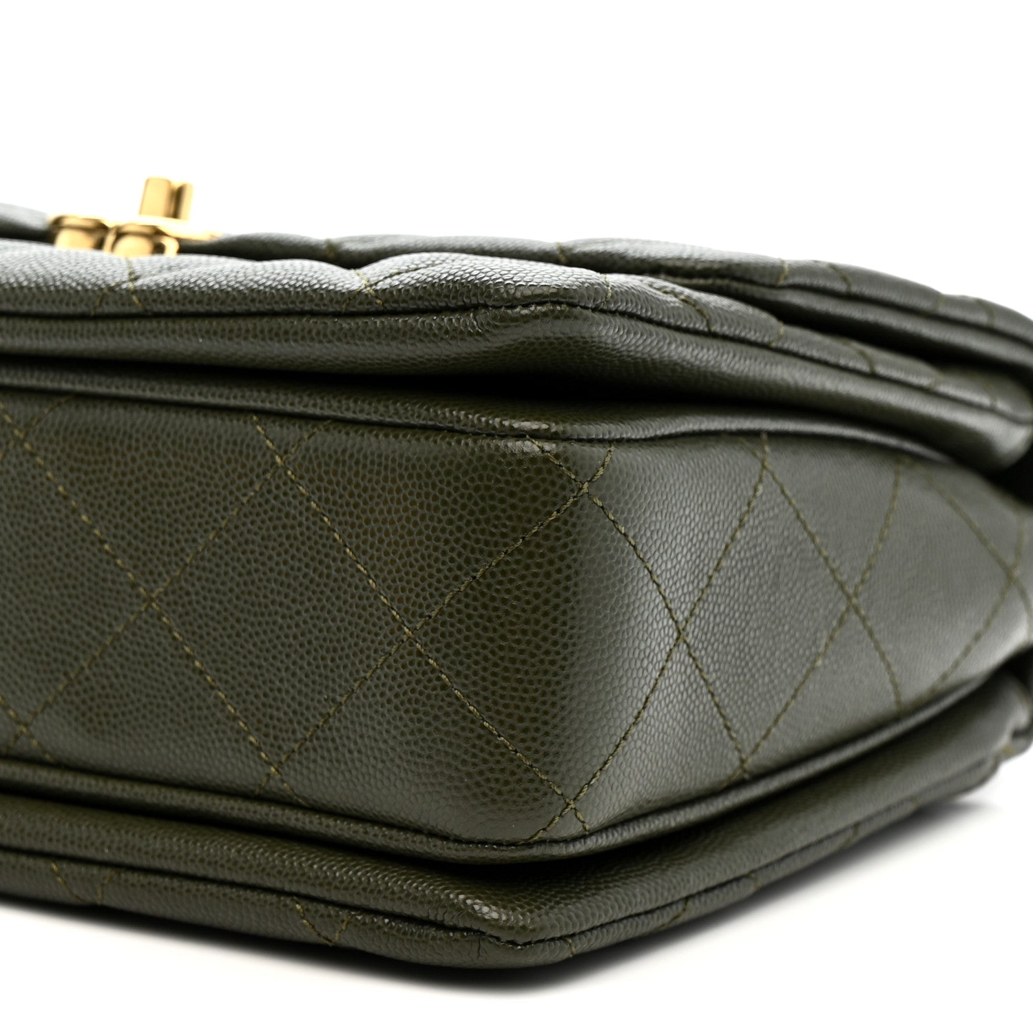 Chanel Caviar Quilted Mini Coco First Flap Khaki 10 of 12