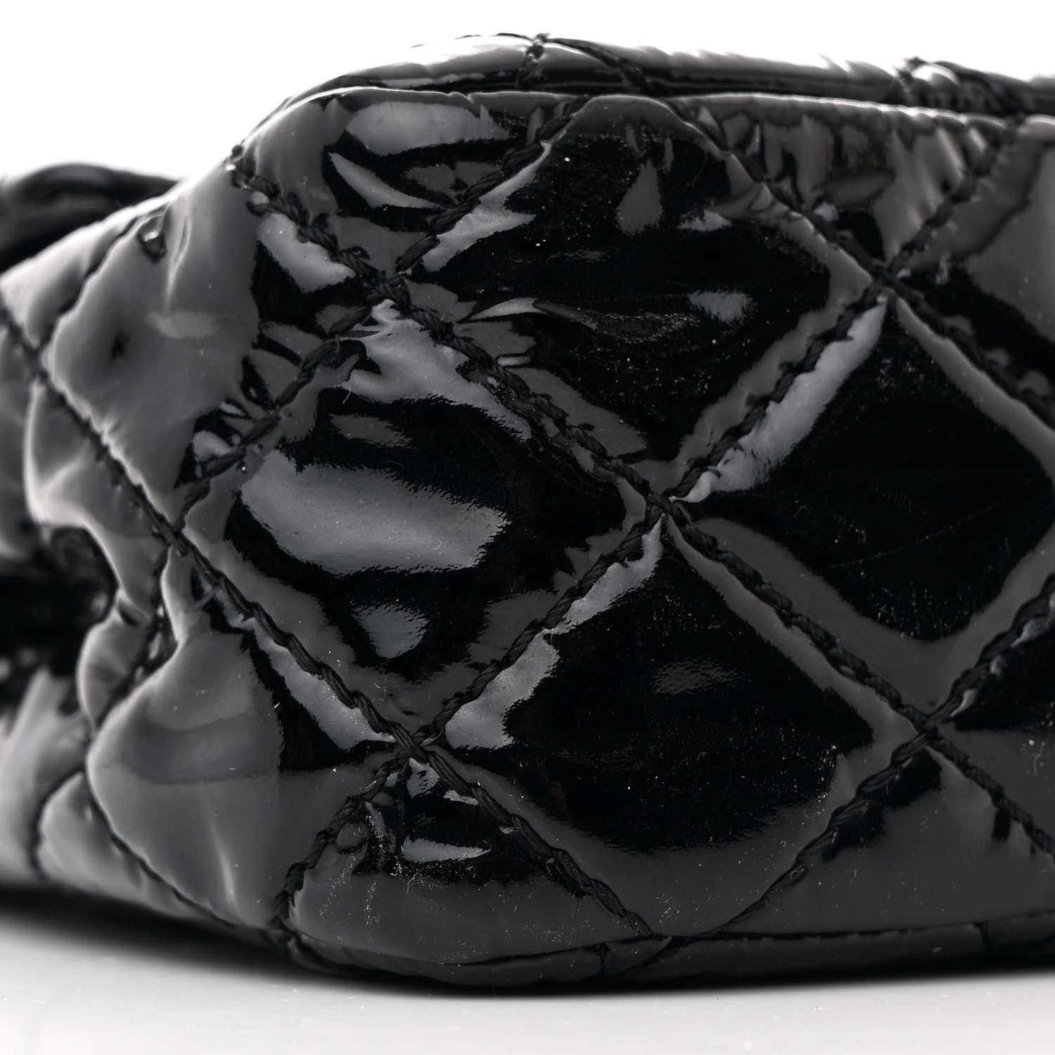 Chanel Patent Quilted Medium Double Flap Black 9 of 11