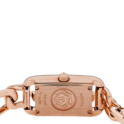 Hermes 18K Rose Gold Mother of Pearl 17mm Nantucket Quartz Watch 4 of 5