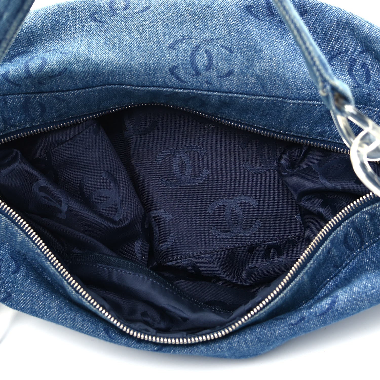 Chanel Denim CC Hobo Dark Blue 6 of 8