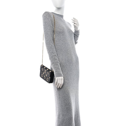 Louis Vuitton Empreinte Monogram Giant Felicie Pochette Black Beige 2 of 12