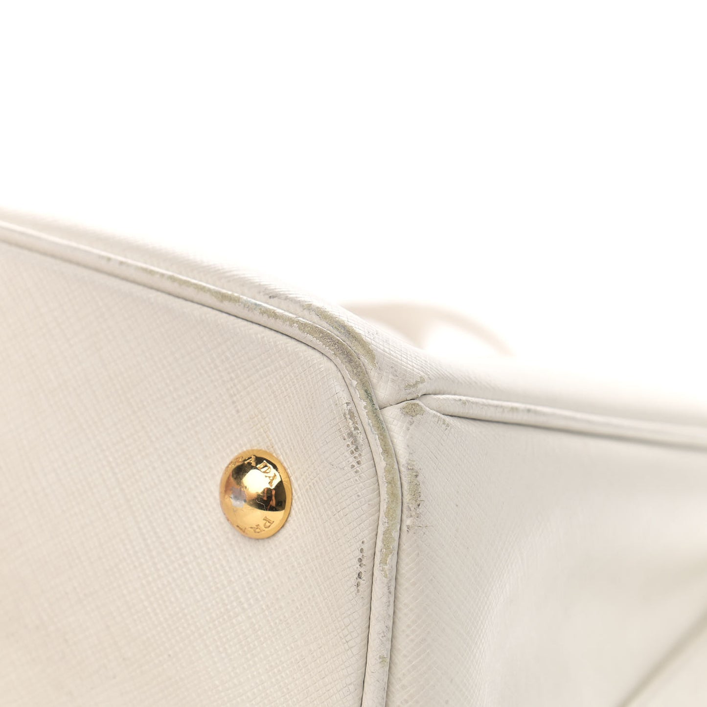 Saffiano Medium Galleria Double Zip Tote Bianco