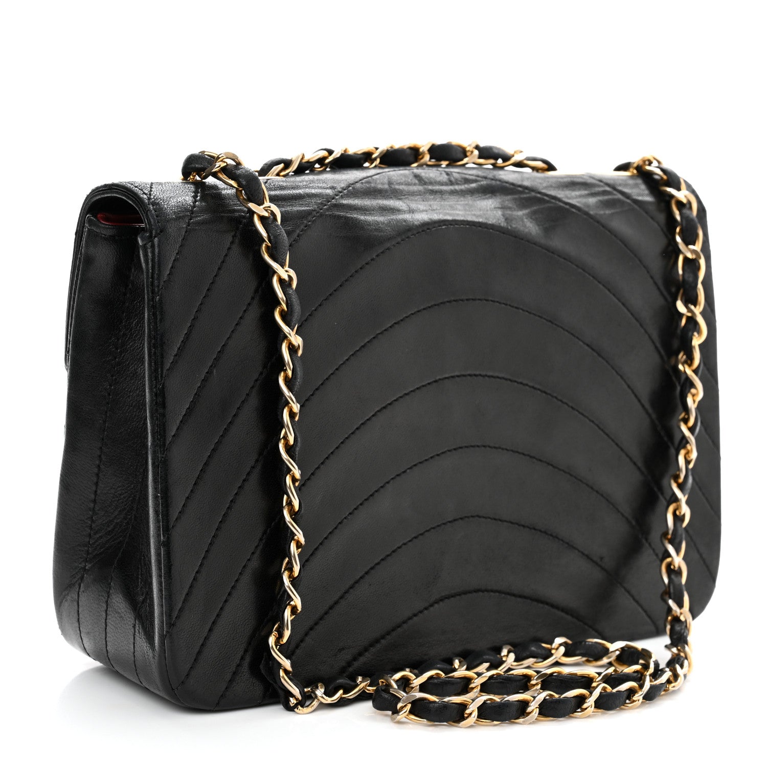 Chanel Lambskin Ribbon Quilted Small Single Flap Black 3 of 11