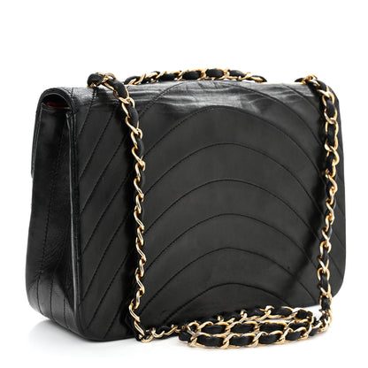 Chanel Lambskin Ribbon Quilted Small Single Flap Black 3 of 11