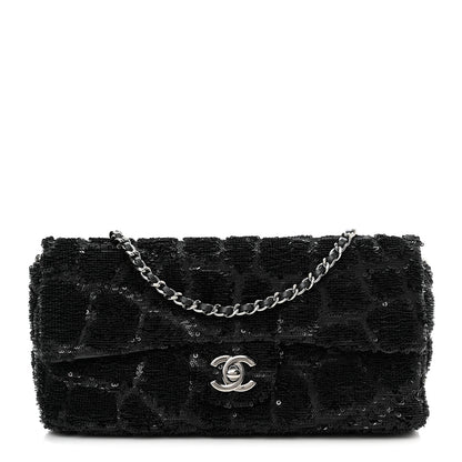 Chanel Sequin Single Flap Black 1 of 10