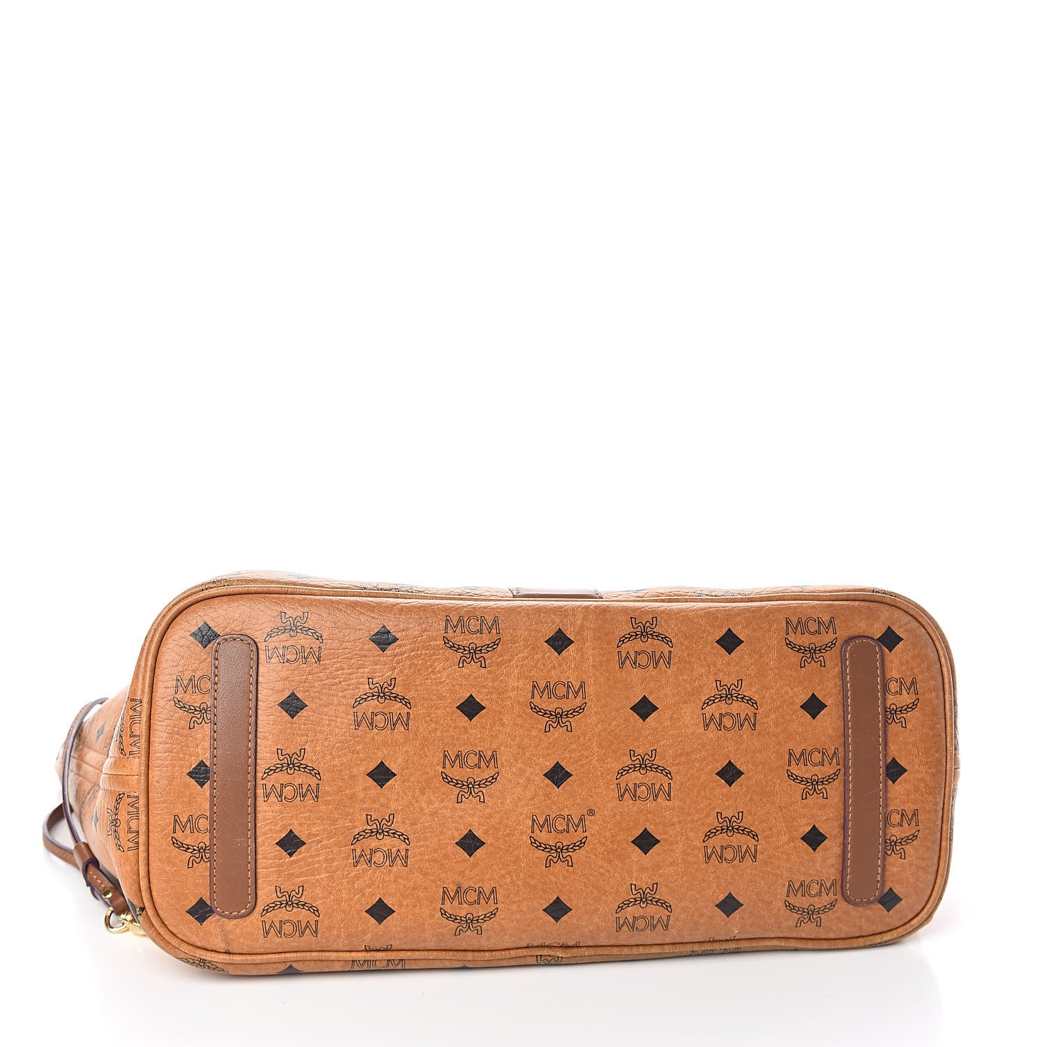 MCM Visetos Medium Liz Reversible Shopper Tote Cognac 15 of 20