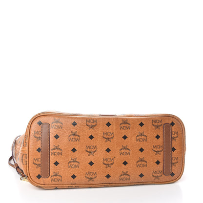 MCM Visetos Medium Liz Reversible Shopper Tote Cognac 15 of 20