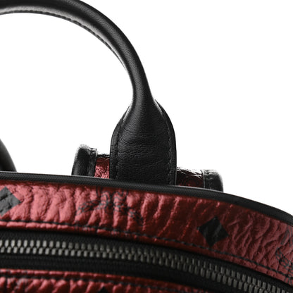 MCM Metallic Visetos Medium Duke Backpack Scooter Red 13 of 15