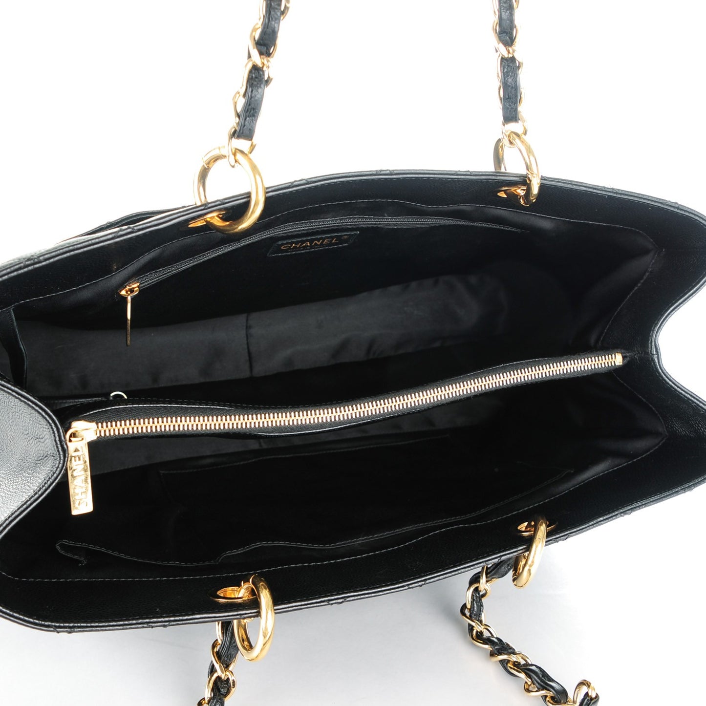 Caviar Quilted XL Grand Shopping Tote GST Black