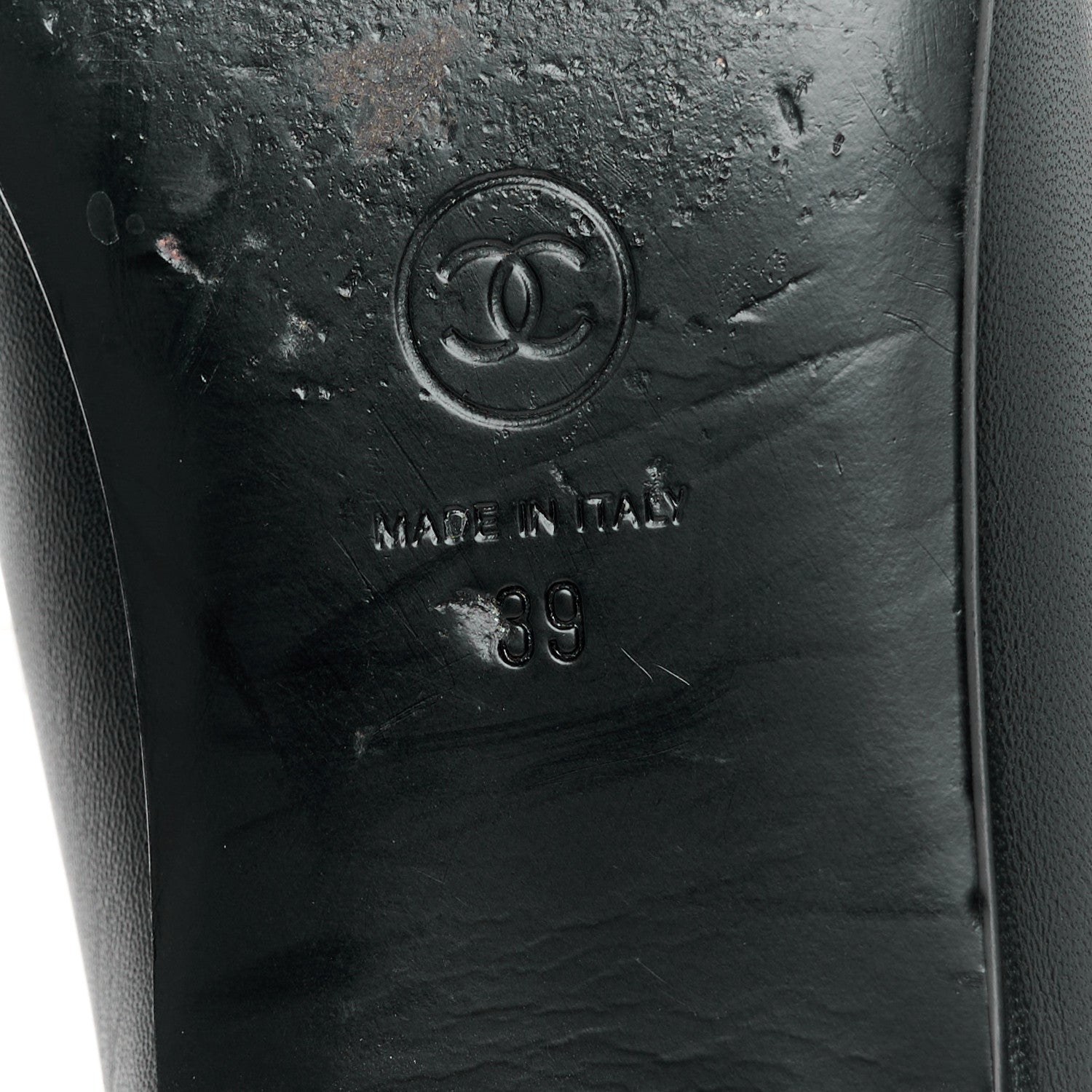 Chanel Lambskin Patent Cap Toe Ballerina Flats 39 Black 8 of 10