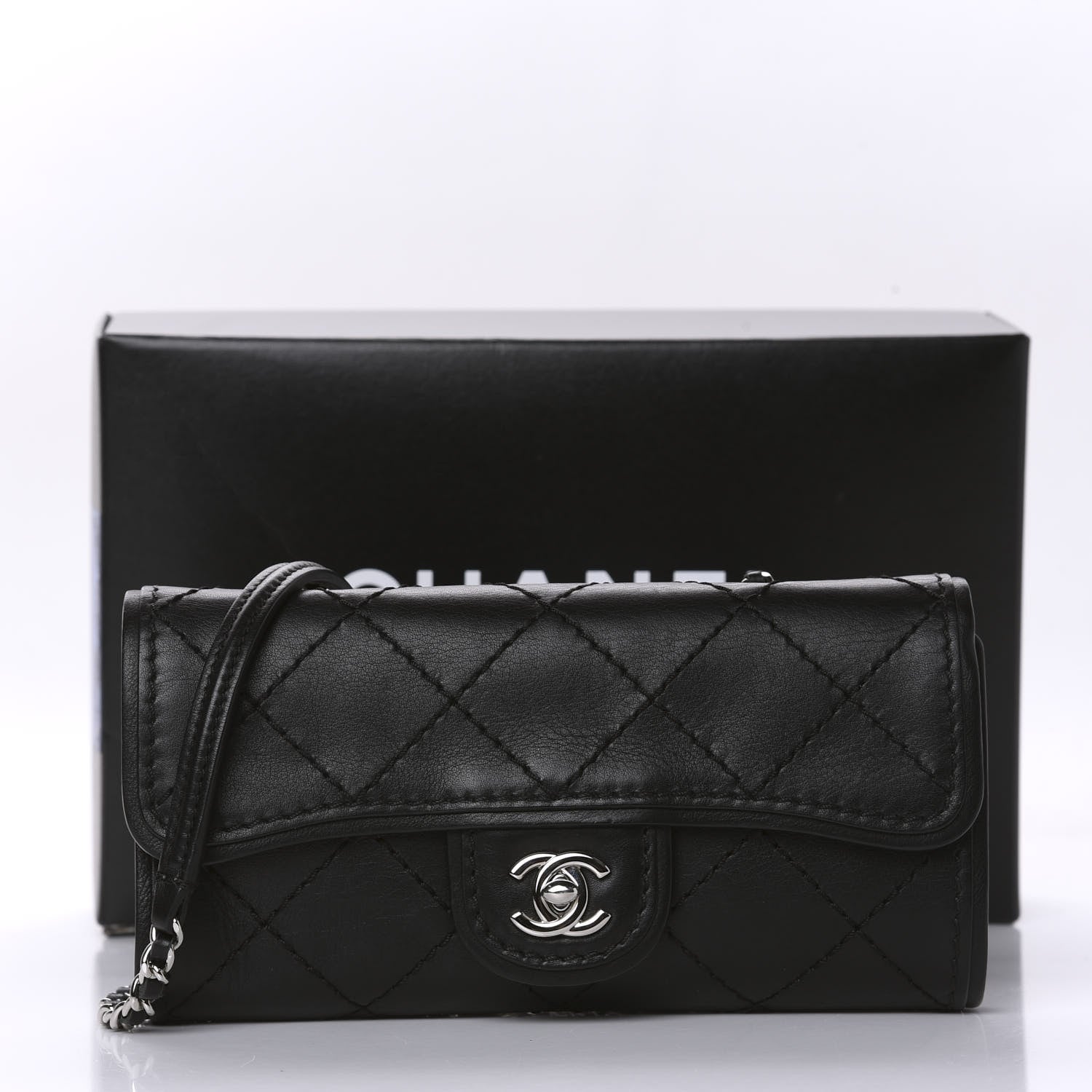 Chanel Calfskin Stitched Clutch Flap Black 14 of 14