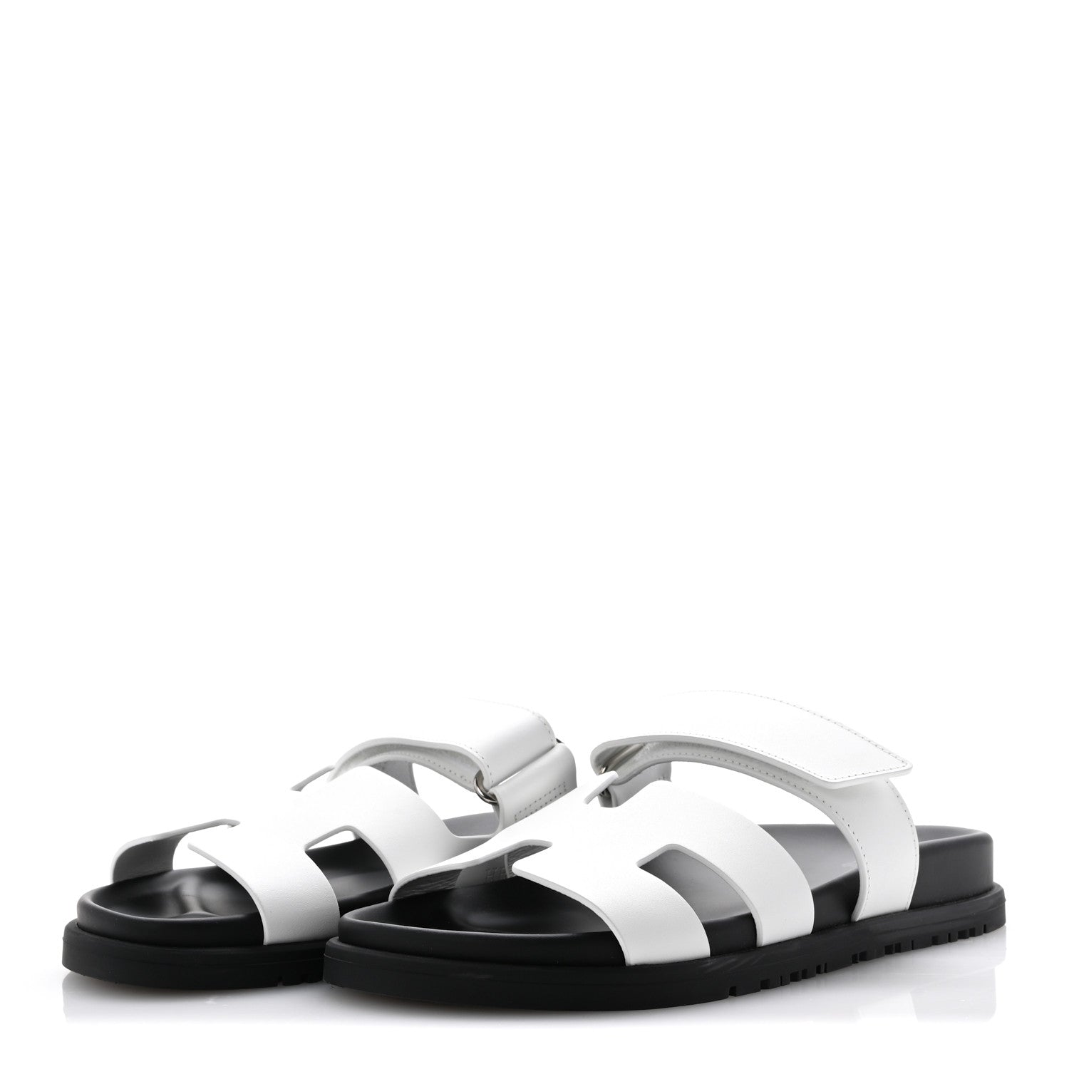 Hermes Calfskin Womens Chypre Sandals 36 White 4 of 10