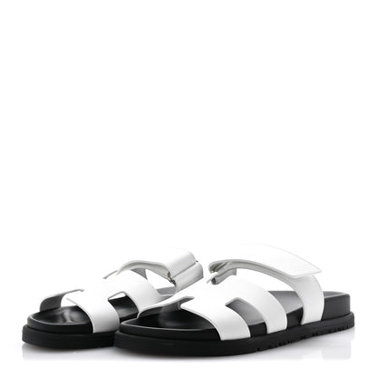 Hermes Calfskin Womens Chypre Sandals 36 White 4 of 10