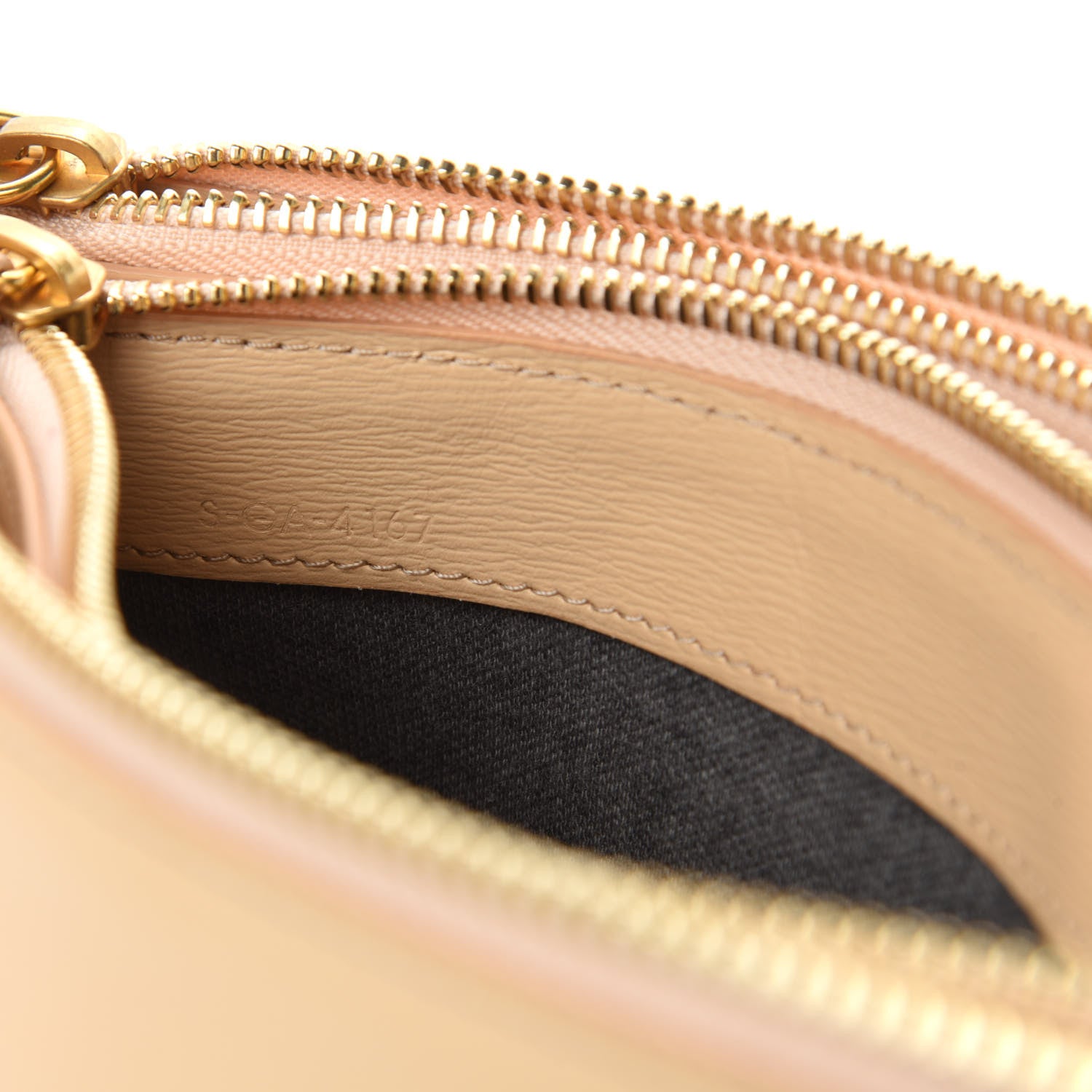 Celine Lambskin Large Trio Crossbody Bag Beige 10 of 11