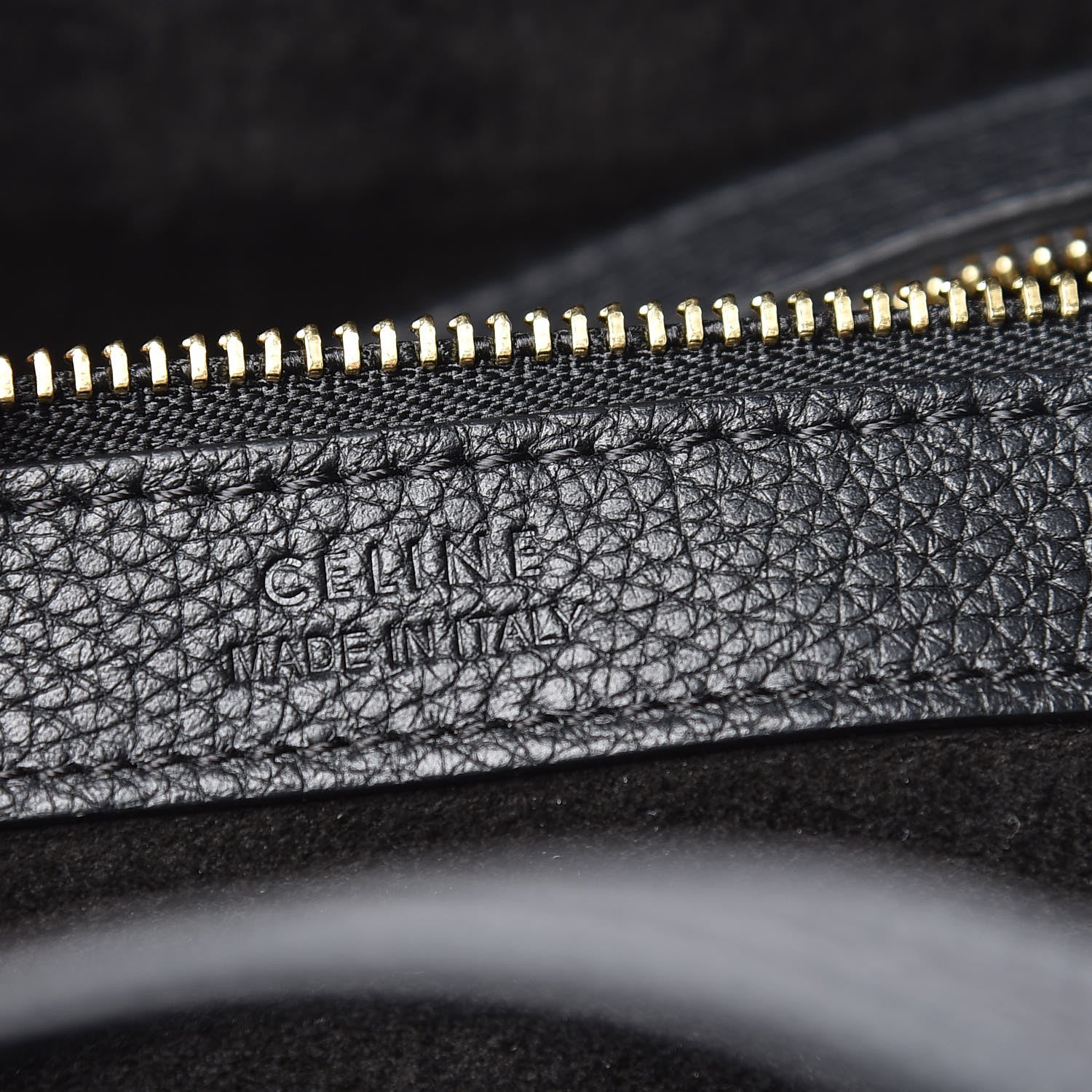 Celine Soft Grained Calfskin Small Belt Cabas Phantom Black 6 of 10