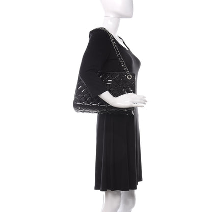 Chanel Patent Quilted Timeless CC Shopping Tote Black 2 of 10
