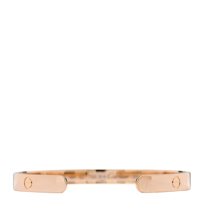 Cartier 18K Yellow Gold 1 Diamond LOVE Cuff Bracelet 19 2 of 3