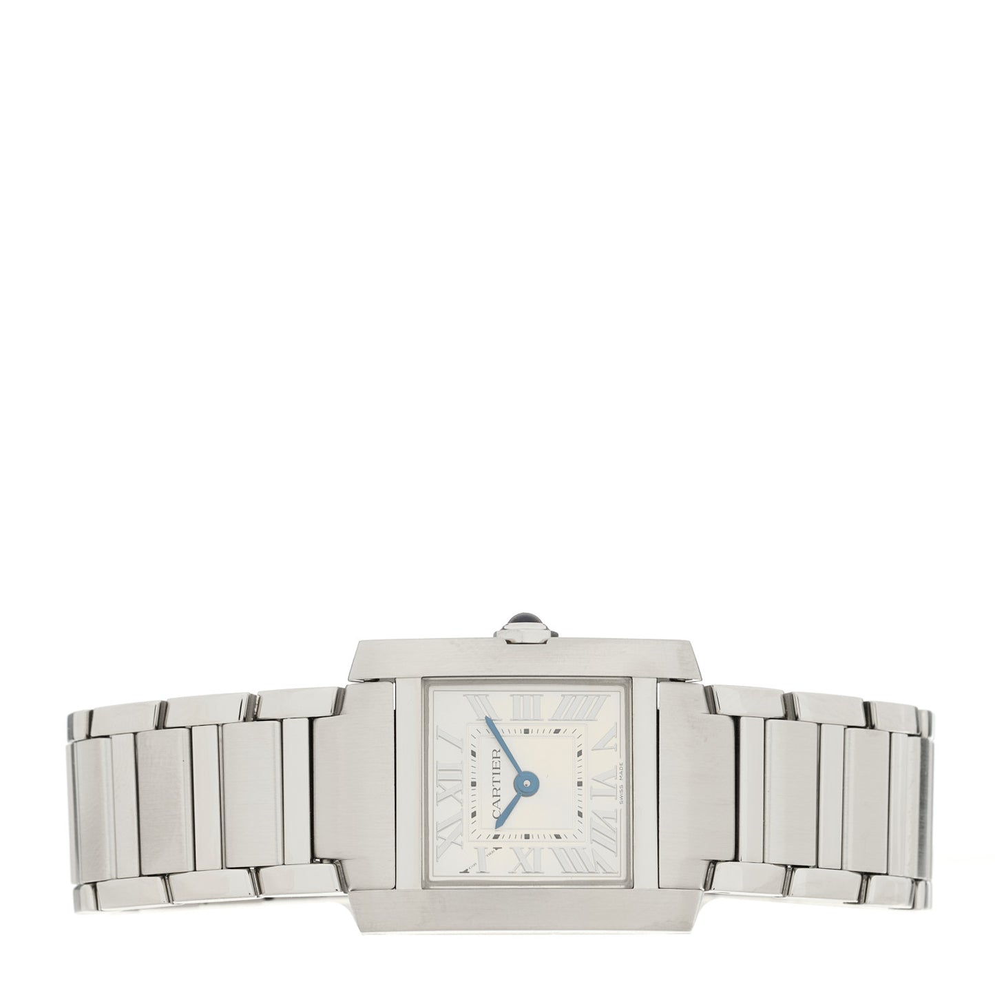 Stainless Steel 22mm Tank Francaise Quartz Watch Silver