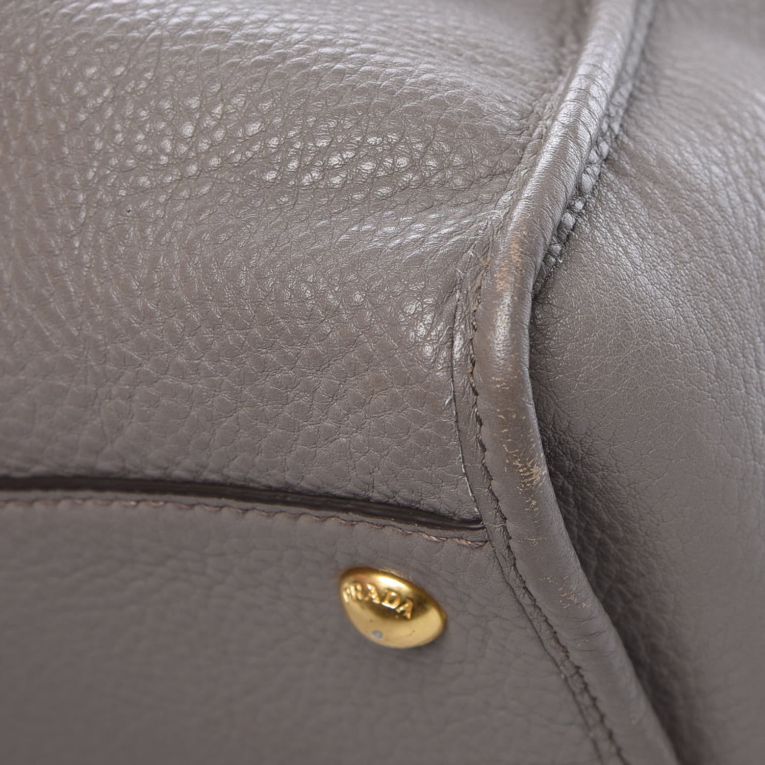 Prada Vitello Daino Shopping Satchel Argilla 13 of 18