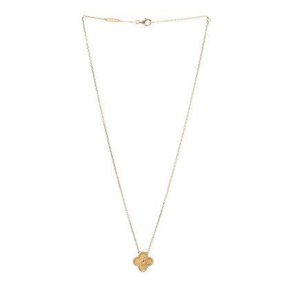Van Cleef & Arpels 18K Yellow Gold Vintage Alhambra Pendant Necklace 3 of 5