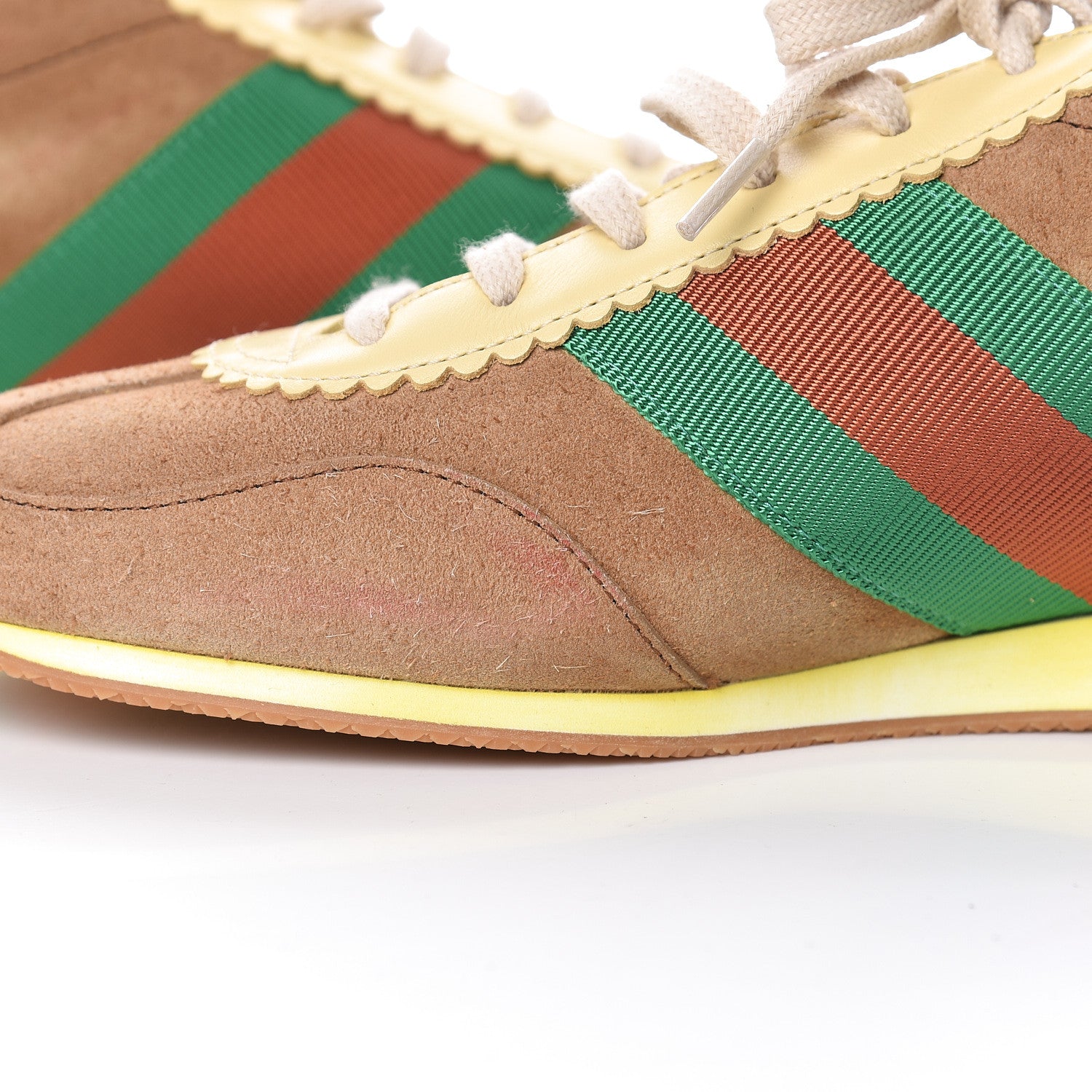 Gucci Suede Web Womens Rocket Sneakers 41 Nocciola Burro 15 of 17