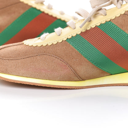 Gucci Suede Web Womens Rocket Sneakers 41 Nocciola Burro 15 of 17