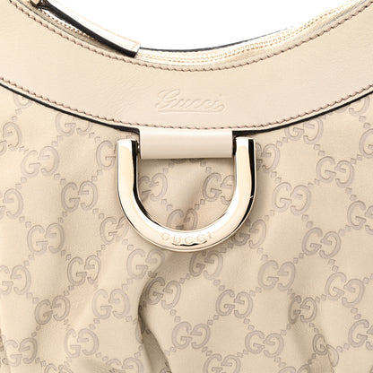 Gucci Guccissima Medium D Gold Hobo Off White 8 of 13