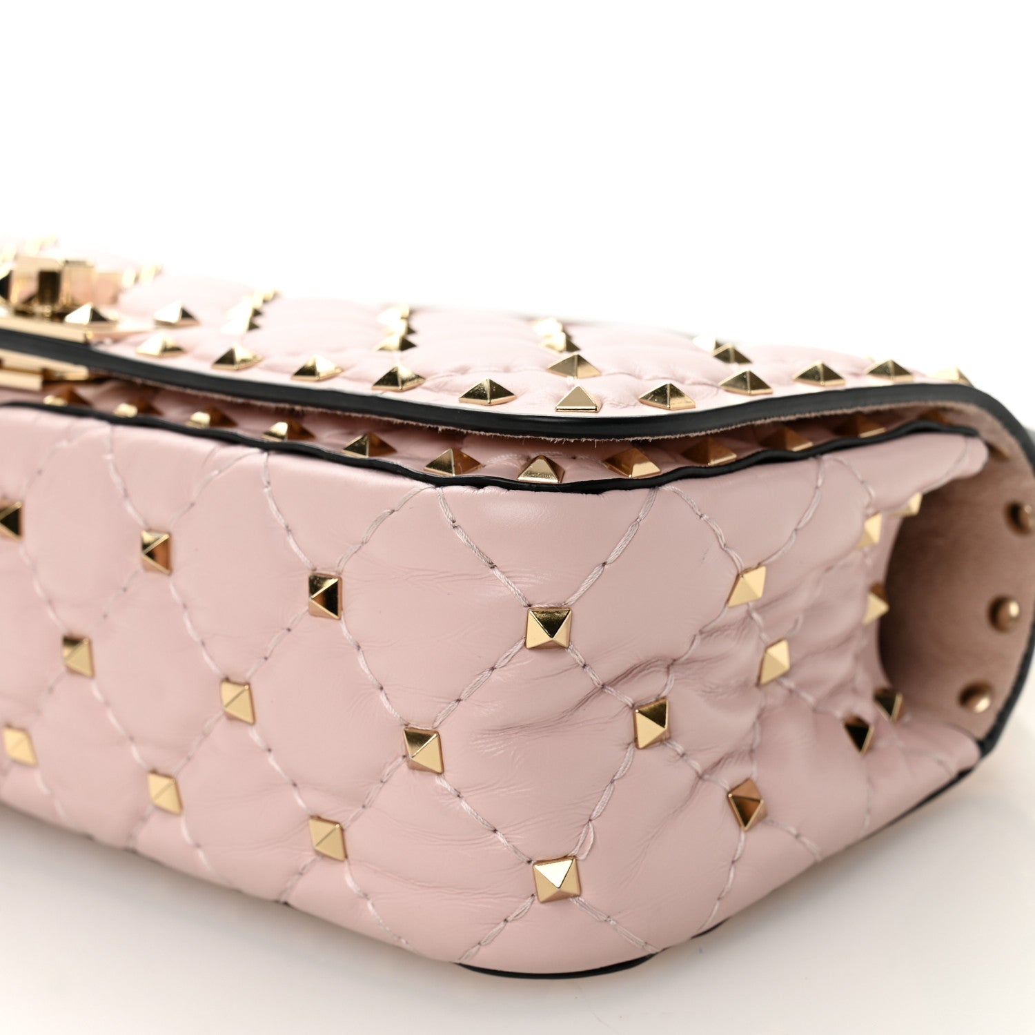 Valentino Garavani Calfskin Rockstud Spike Convertible Shoulder Bag Light Pink 9 of 10