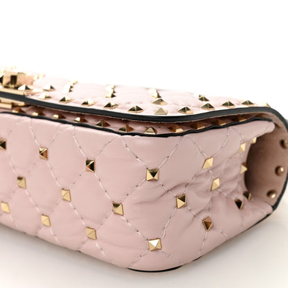 Valentino Garavani Calfskin Rockstud Spike Convertible Shoulder Bag Light Pink 9 of 10