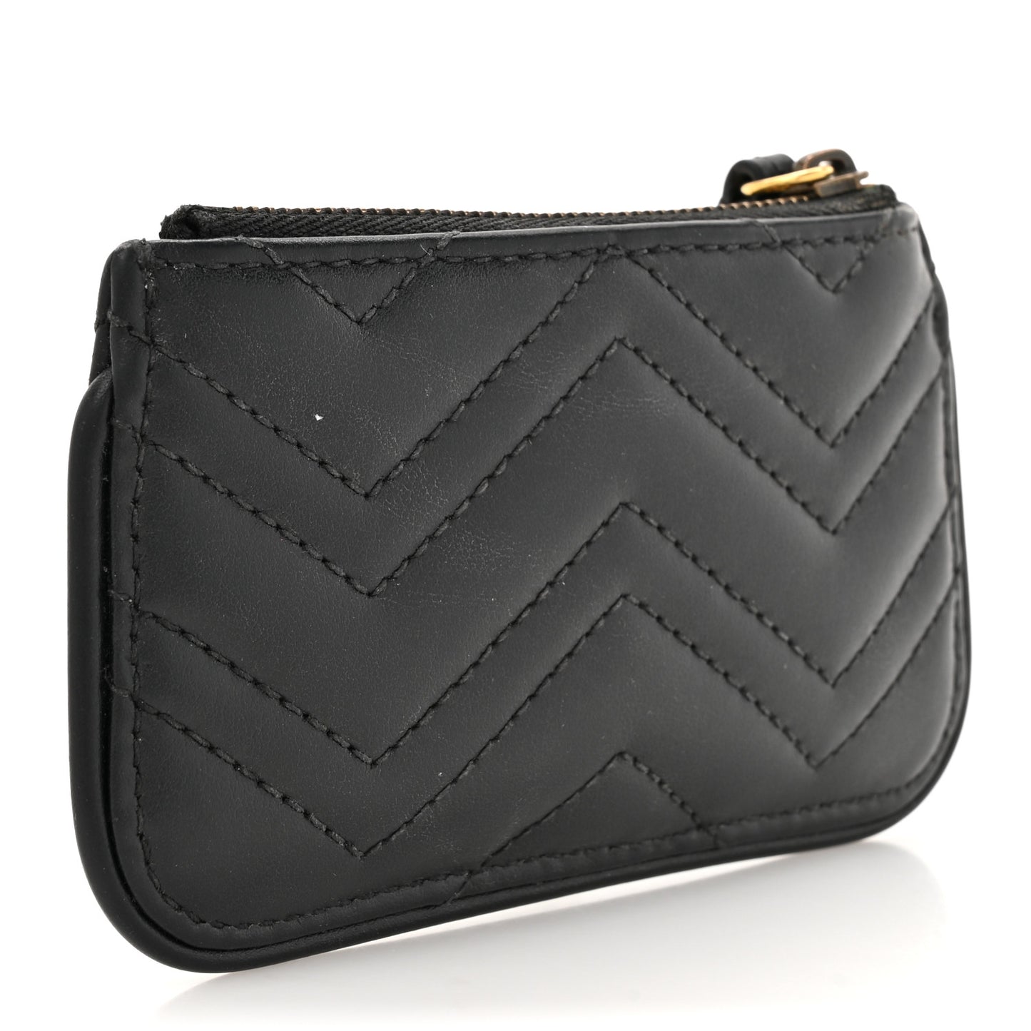 Calfskin Matelasse GG Marmont Key Case Black