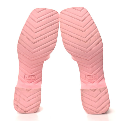 Gucci Rubber Gucci Logo Womens Platform 20/60mm Slide Sandals 38 Wild Rose 5 of 9