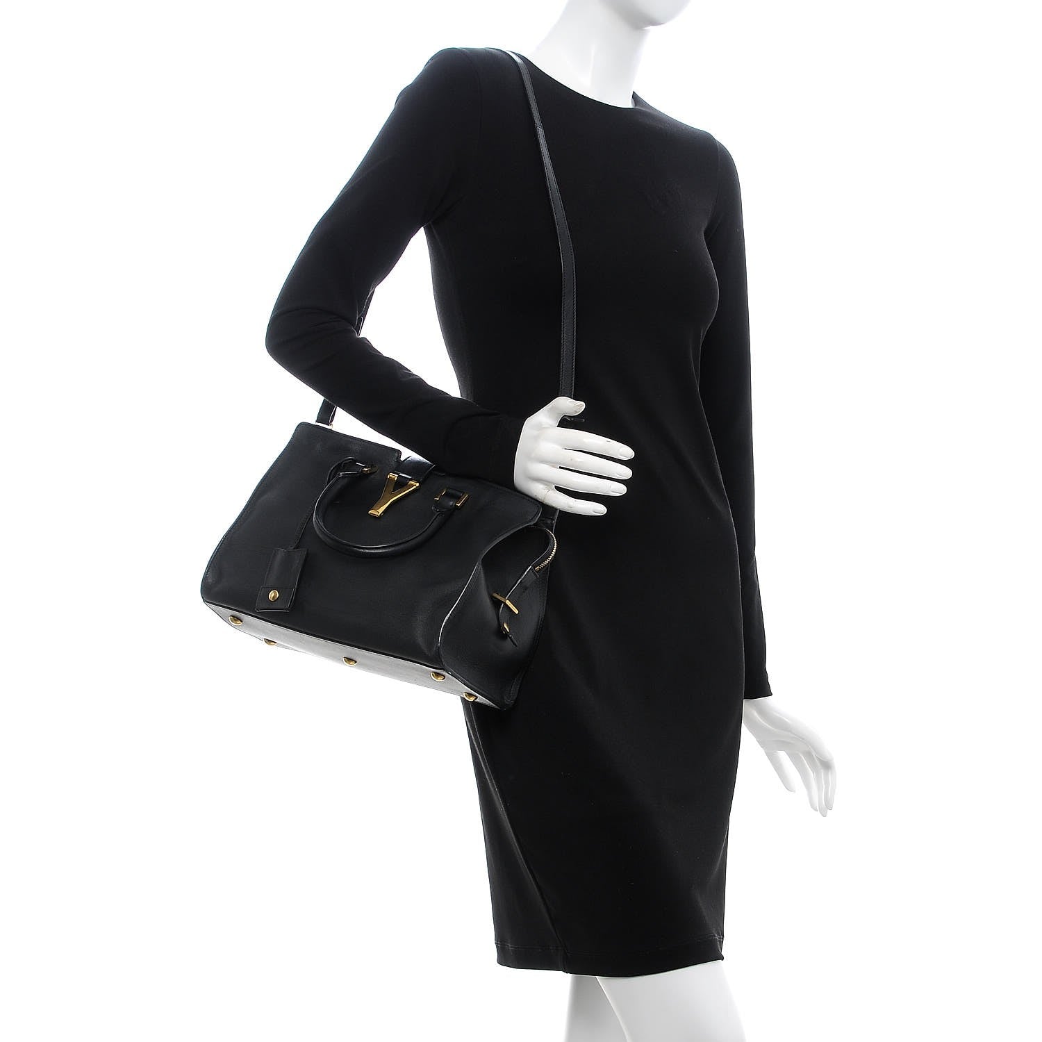 Saint Laurent Calfskin Small Classic Y Cabas Black 2 of 6