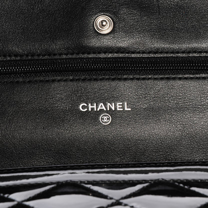 Chanel Patent Quilted Brilliant Wallet On Chain WOC Black 6 of 8