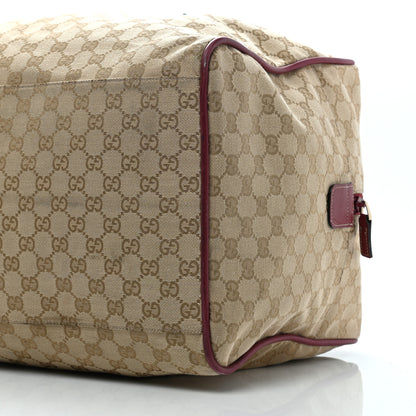 Gucci GG Monogram Web Medium Collapsable Carry On Duffle Beige Red 9 of 13