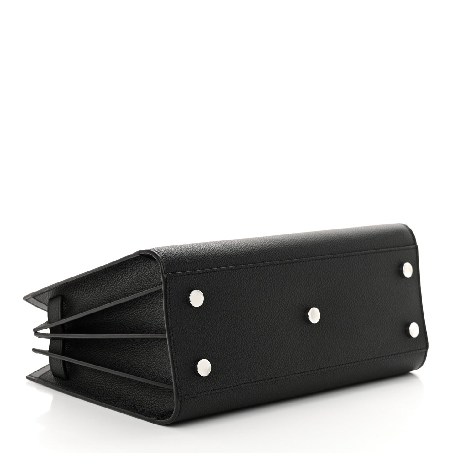 Grained Calfskin Baby Sac De Jour Black