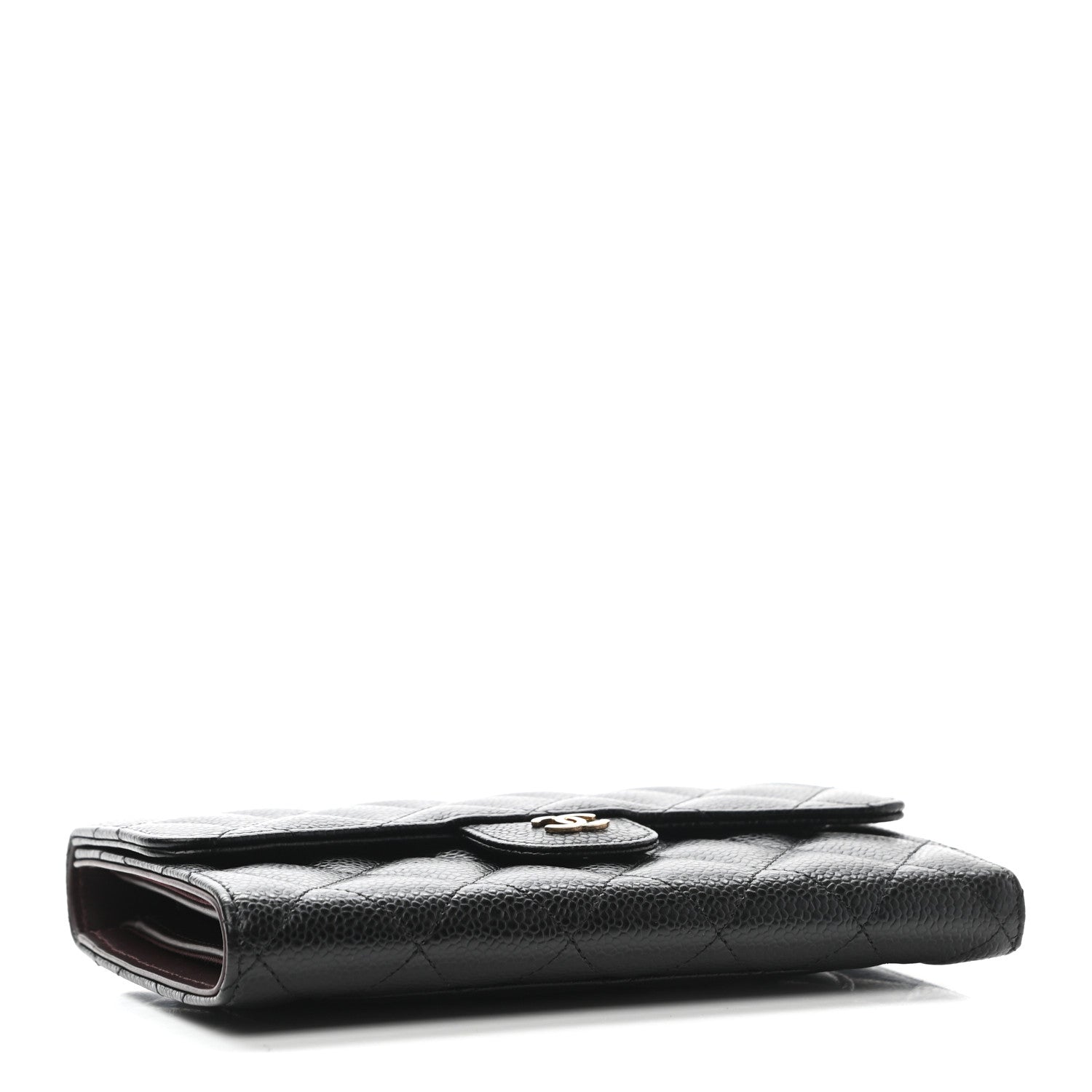 Chanel Caviar Quilted Long Flap Wallet Black 4 of 10