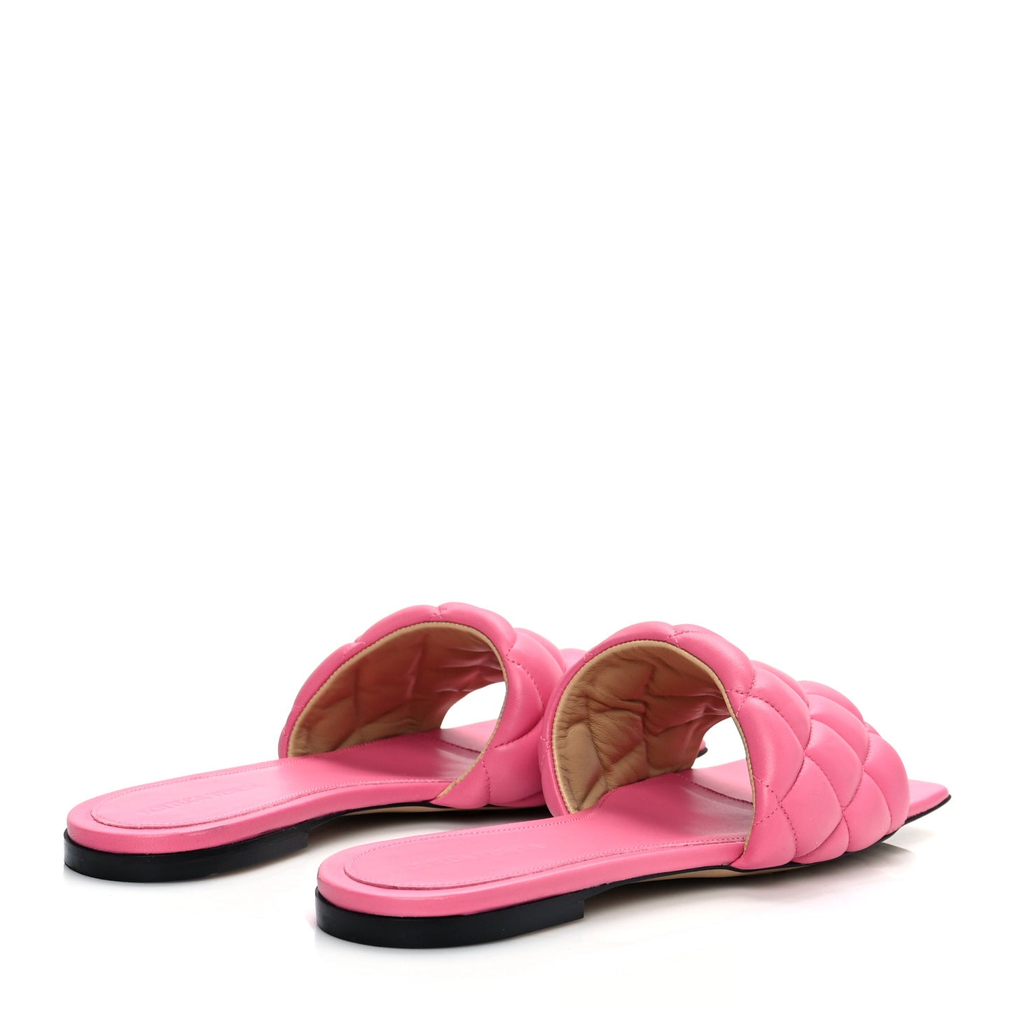 Nappa Matelasse Padded Flat Sandals 39 Azalea