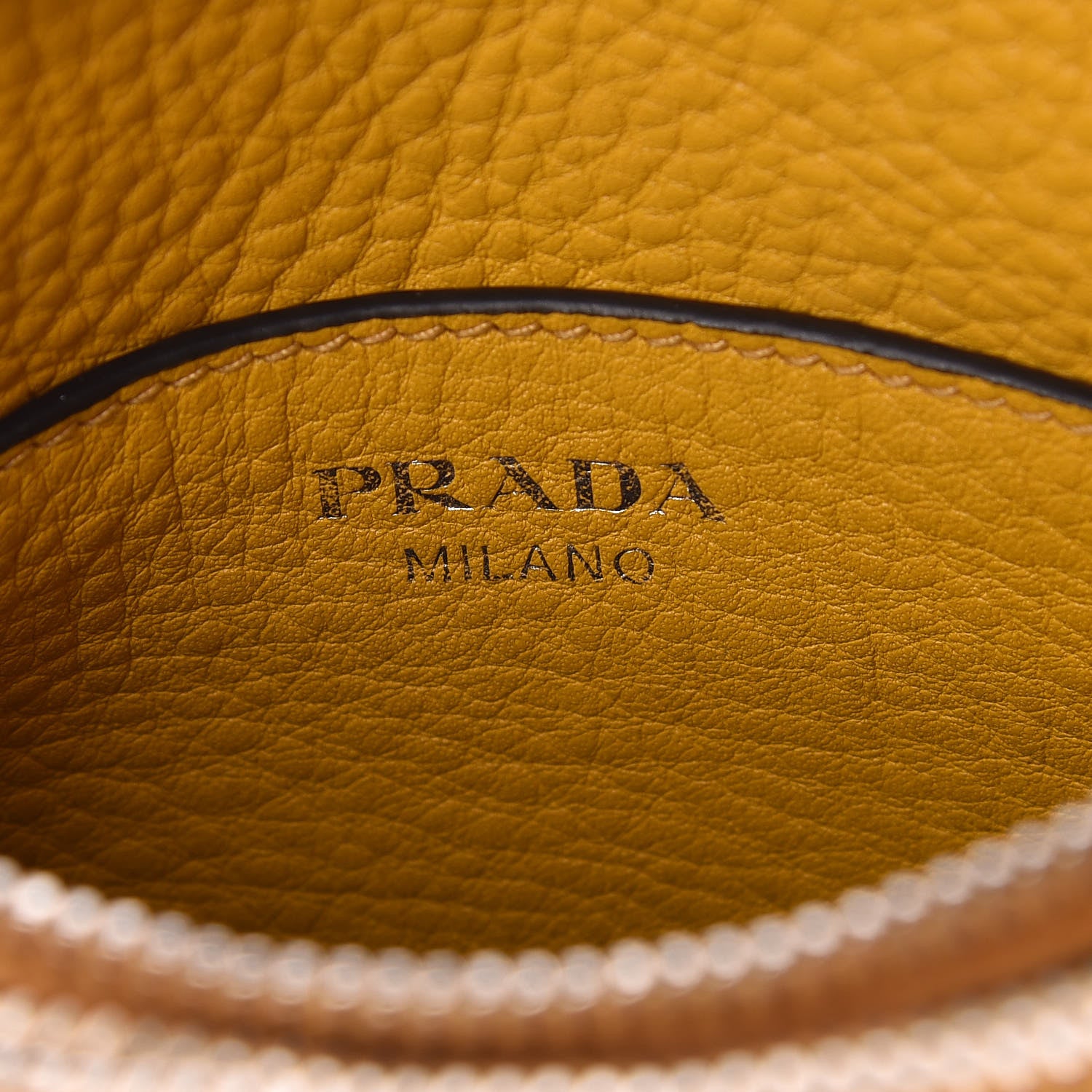 Prada Vitello Phenix Double Zip Crossbody Bag Soleil 7 of 9