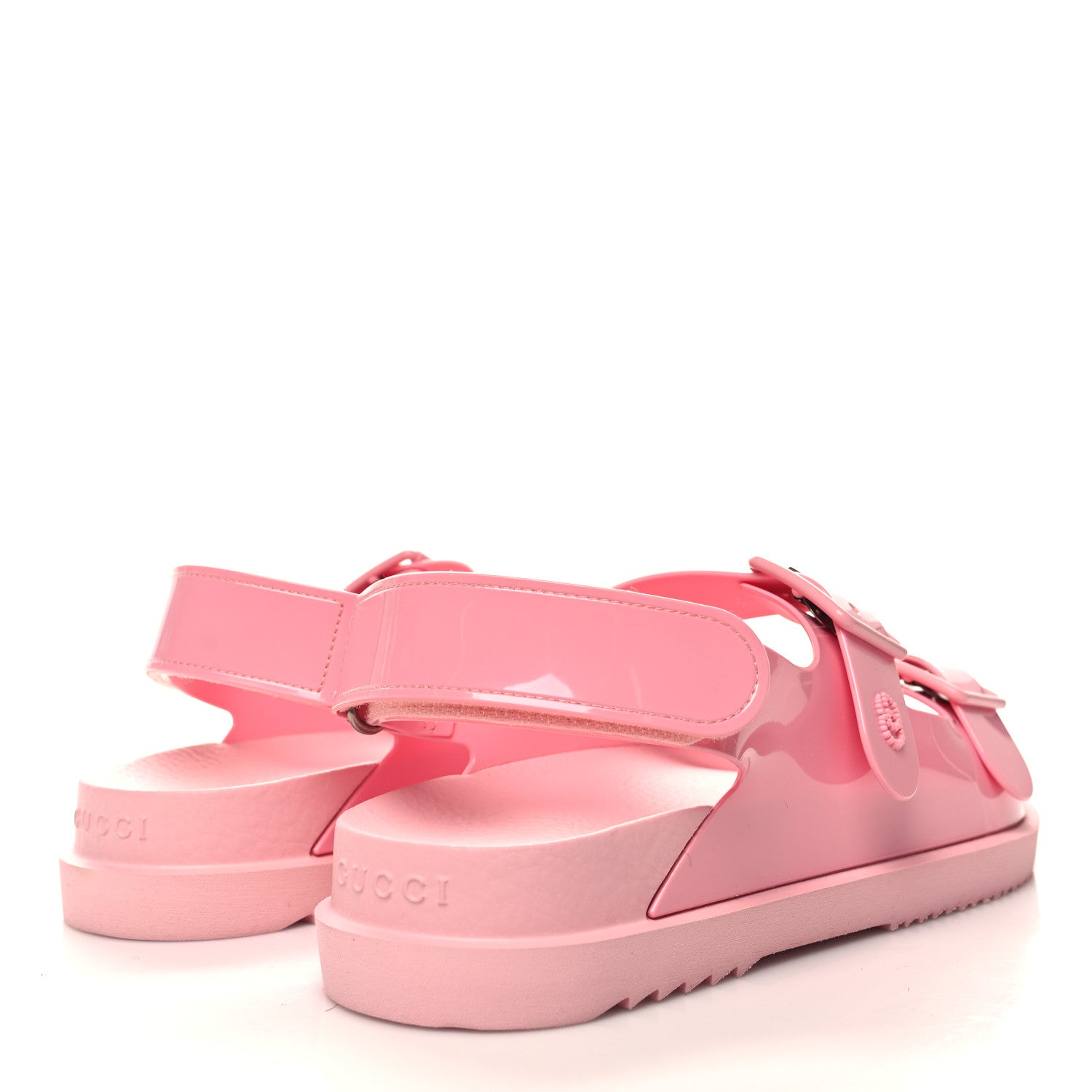 Gucci Rubber Mini Double G Womens Isla Dad Sandals 41 Wild Rose 4 of 8