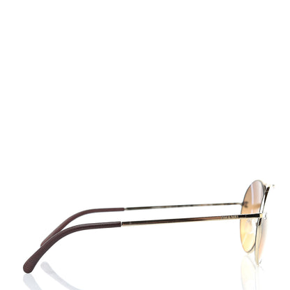 Chanel Round Sunglasses 4190 T Q Brown Gold 3 of 7
