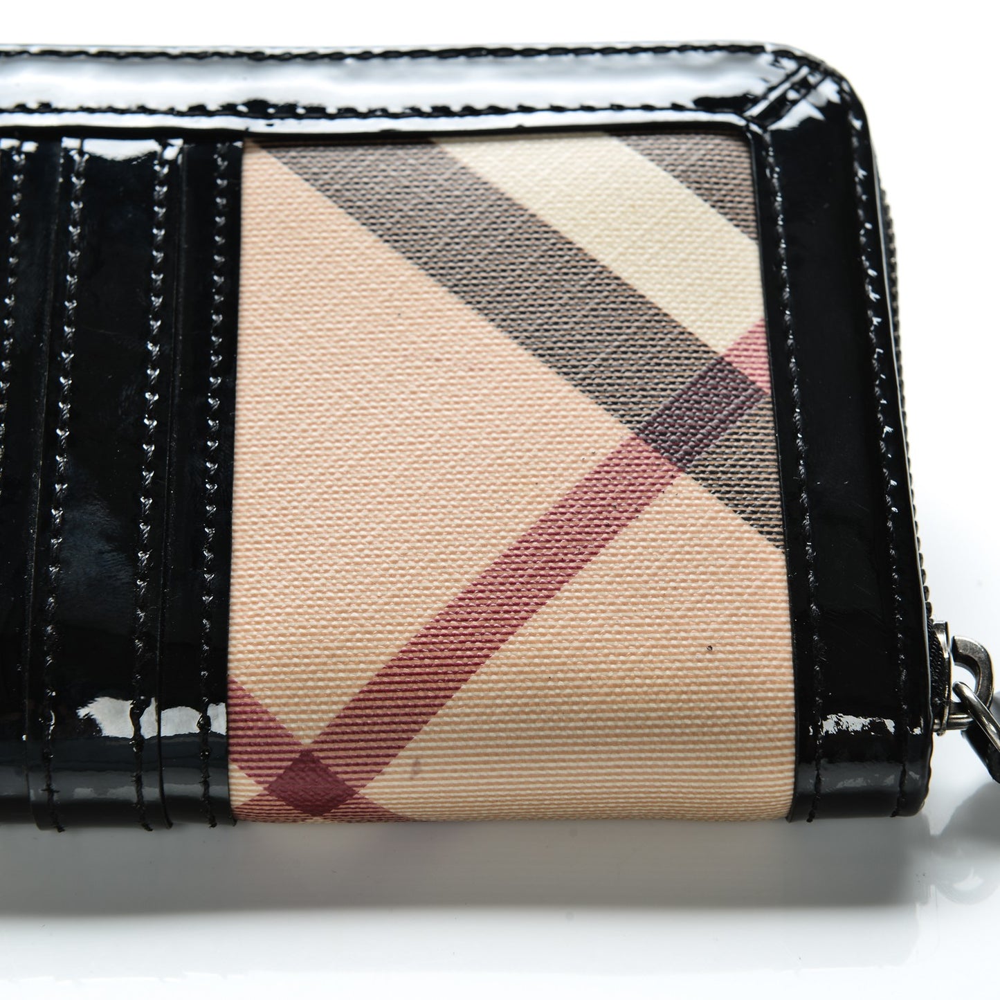 Supernova Check Large Ziggy Zip Around Wallet Black