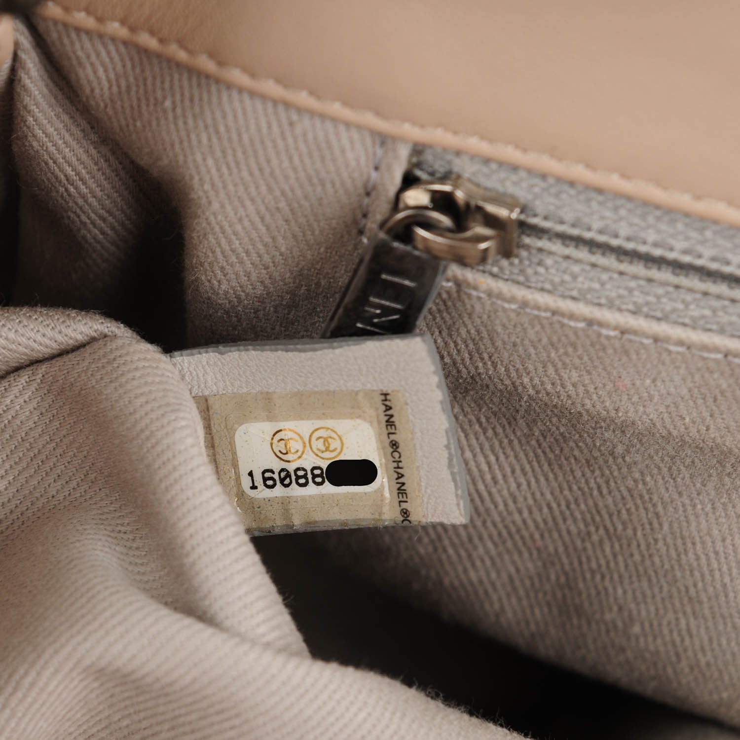Chanel Calfskin Large Country Chic Flap Ecru Brown 7 of 7