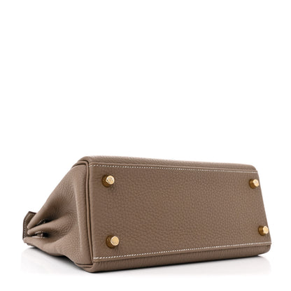 Hermes Togo Kelly Retourne 25 Etoupe 4 of 10
