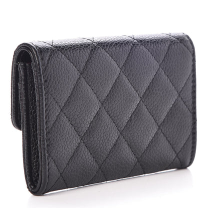Chanel Caviar Quilted Flap Card Holder Black 3 of 9