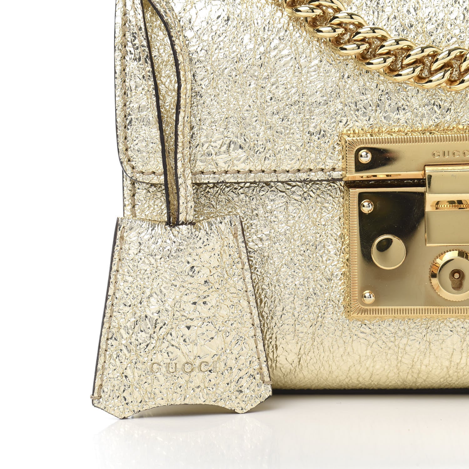 Gucci Galassia Small Padlock Shoulder Bag Platino 13 of 14