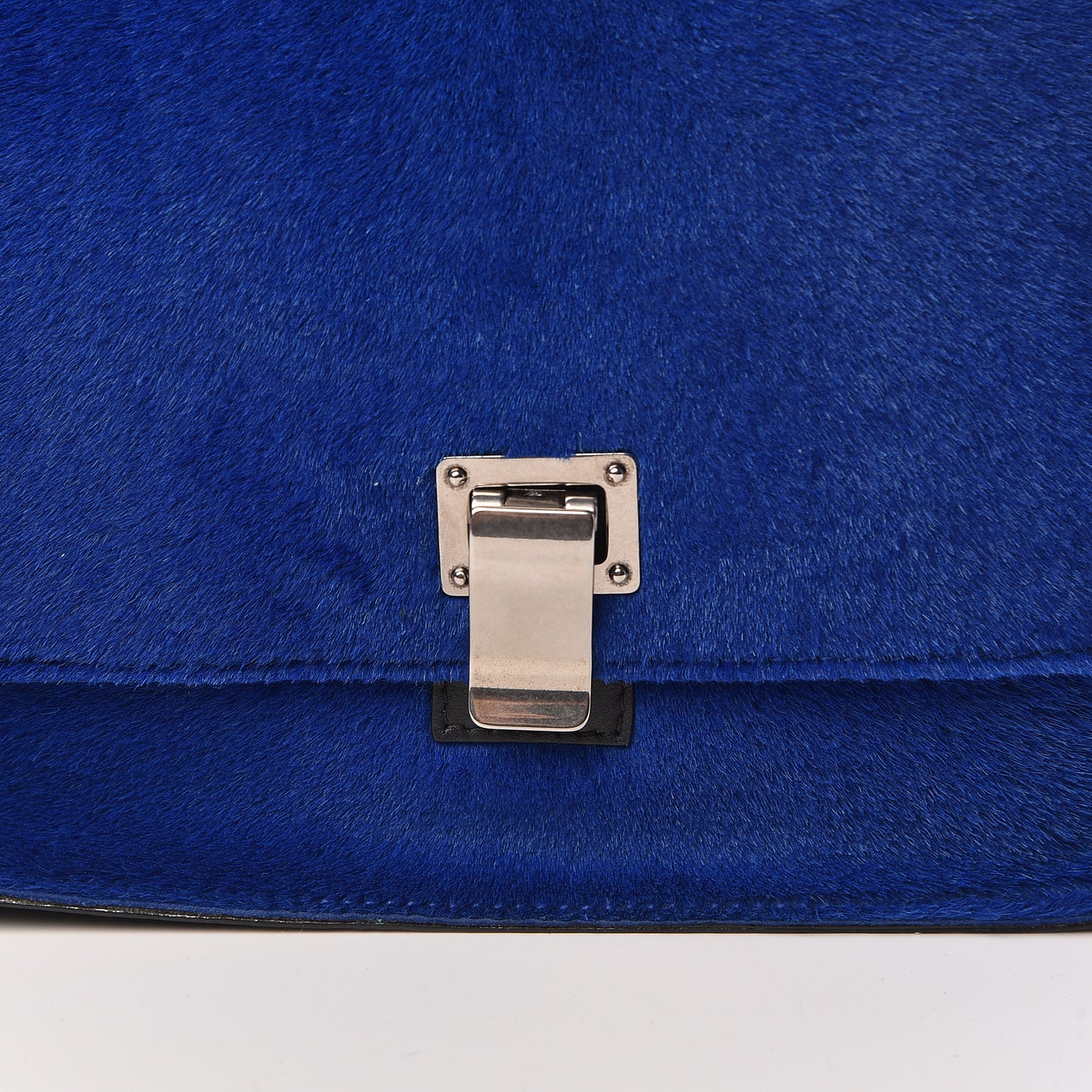 Sheephair Calfskin Suede PS Elliot Clutch Cobalt Black