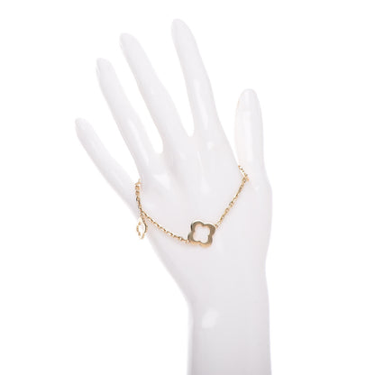 Van Cleef & Arpels 18K Yellow Gold 3 Motifs Byzantine Alhambra Bracelet 2 of 5