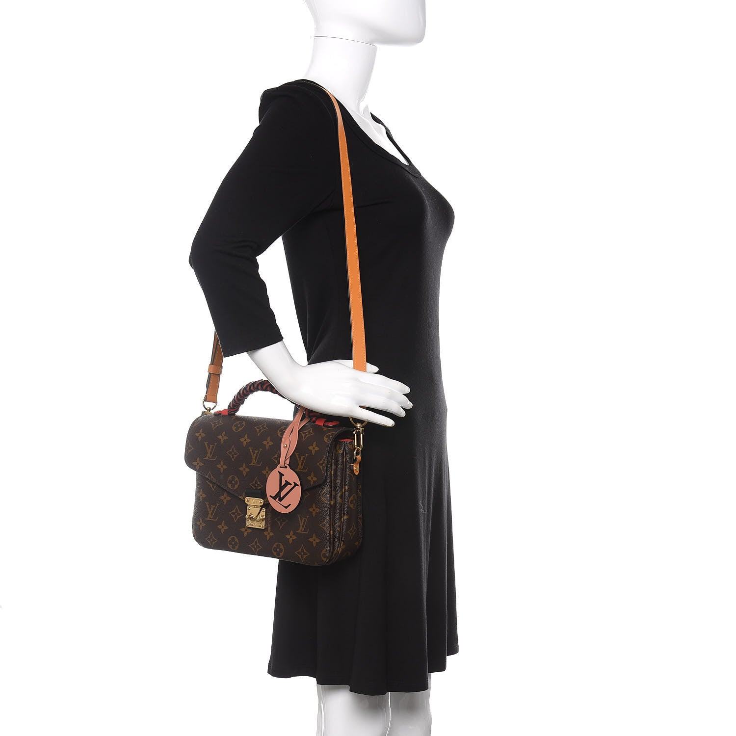 Louis Vuitton Monogram Braided Pochette Metis Safran 2 of 9